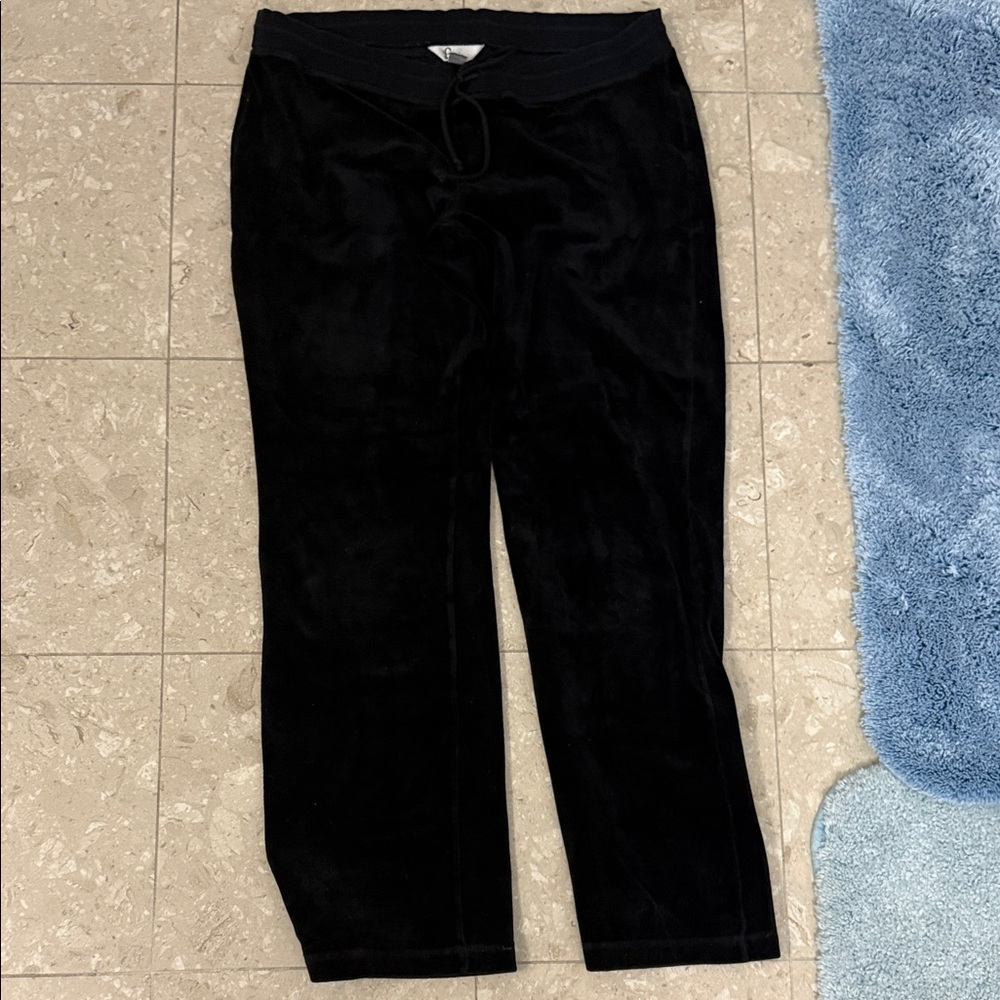 Lily Pulitzer Black Velour Pants